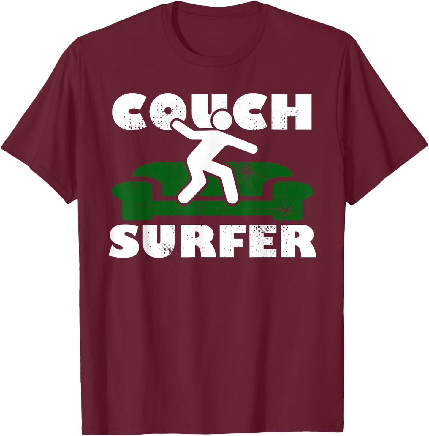 Couch Surfer T-Shirt - T-Shirt | Maroon