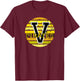 V Vidor Pirates Black & Gold School Mascot Spirit T Shirt T-Shirt - T-Shirt | Maroon