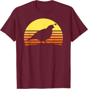 Quail Hunting Upland Bird Game Hunter Shooting Sports Gift T-Shirt - T-Shirt | Maroon