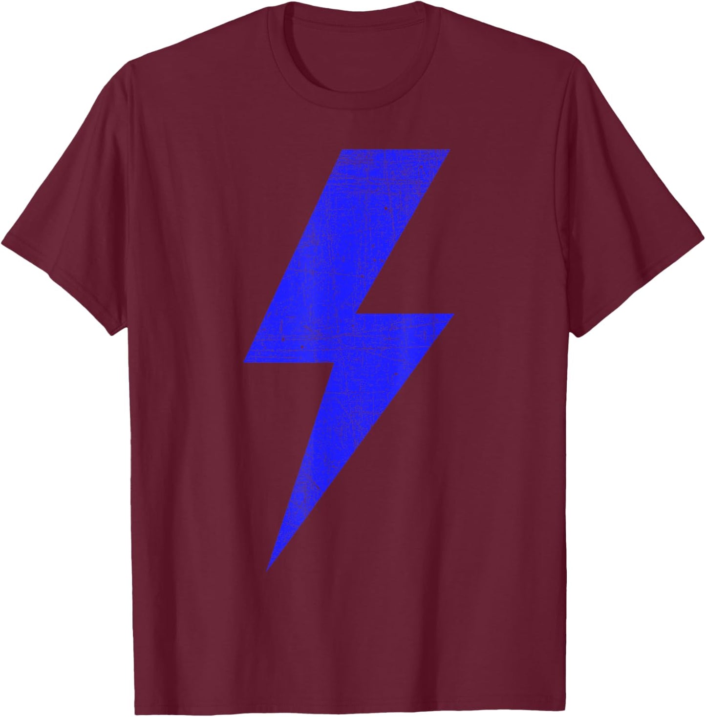 Bolt Lightning Blue Thunderbolt Team T-Shirt - T-Shirt | Maroon