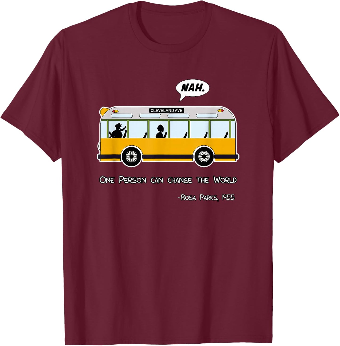 Equality Rosa Freedom Civil Rights Parks Afro Gift Shirt T-Shirt - T-Shirt | Maroon