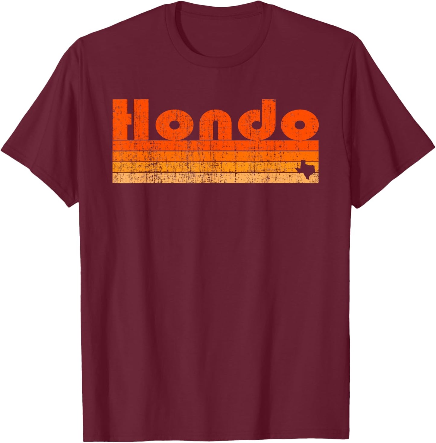 Retro 80s Style Hondo TX T-Shirt - T-Shirt | Maroon