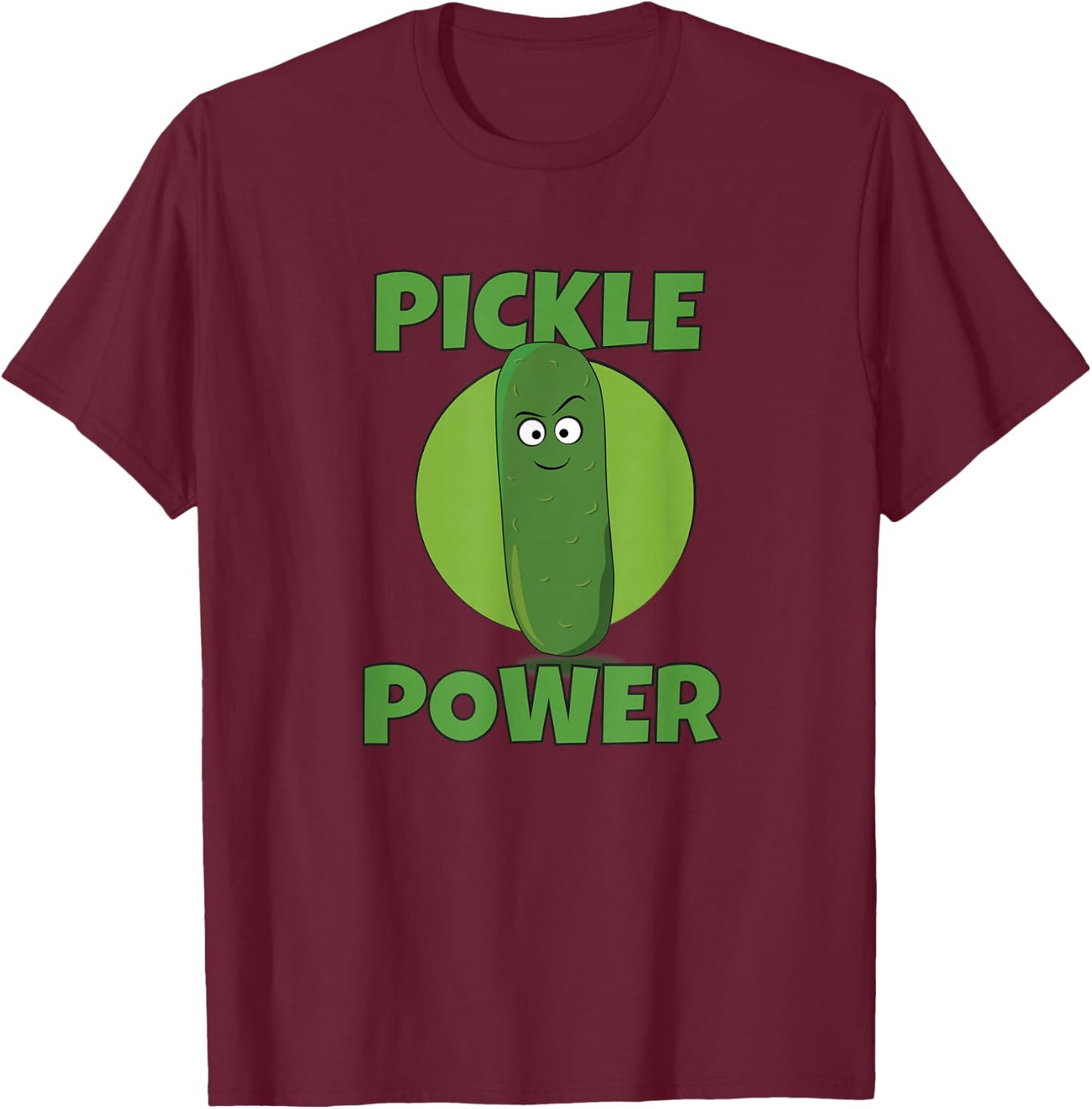 Pickle Power: I Love Pickles T-Shirt - T-Shirt | Maroon