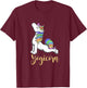 Women Yogicorn Unicorn Yoga T-Shirt - T-Shirt | Maroon