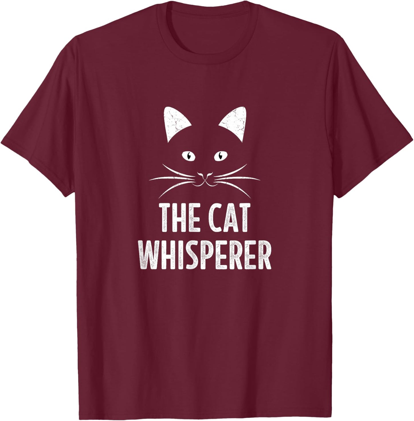 The Cat Whisperer - Vintage Style T-Shirt - T-Shirt | Maroon