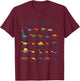 Types of Dinosaurs Dino Identification T-Shirt - T-Shirt | Maroon
