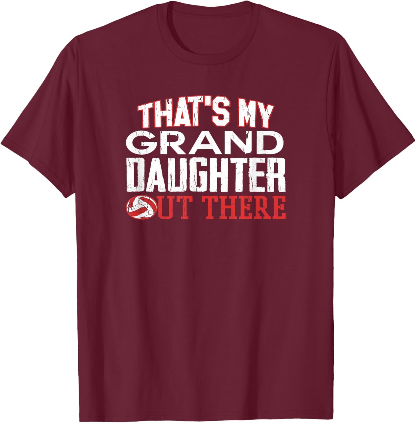 Volleyball Grandma Shirt, Volleyball Grandpa Shirt XL Navy T-Shirt - T-Shirt | Maroon