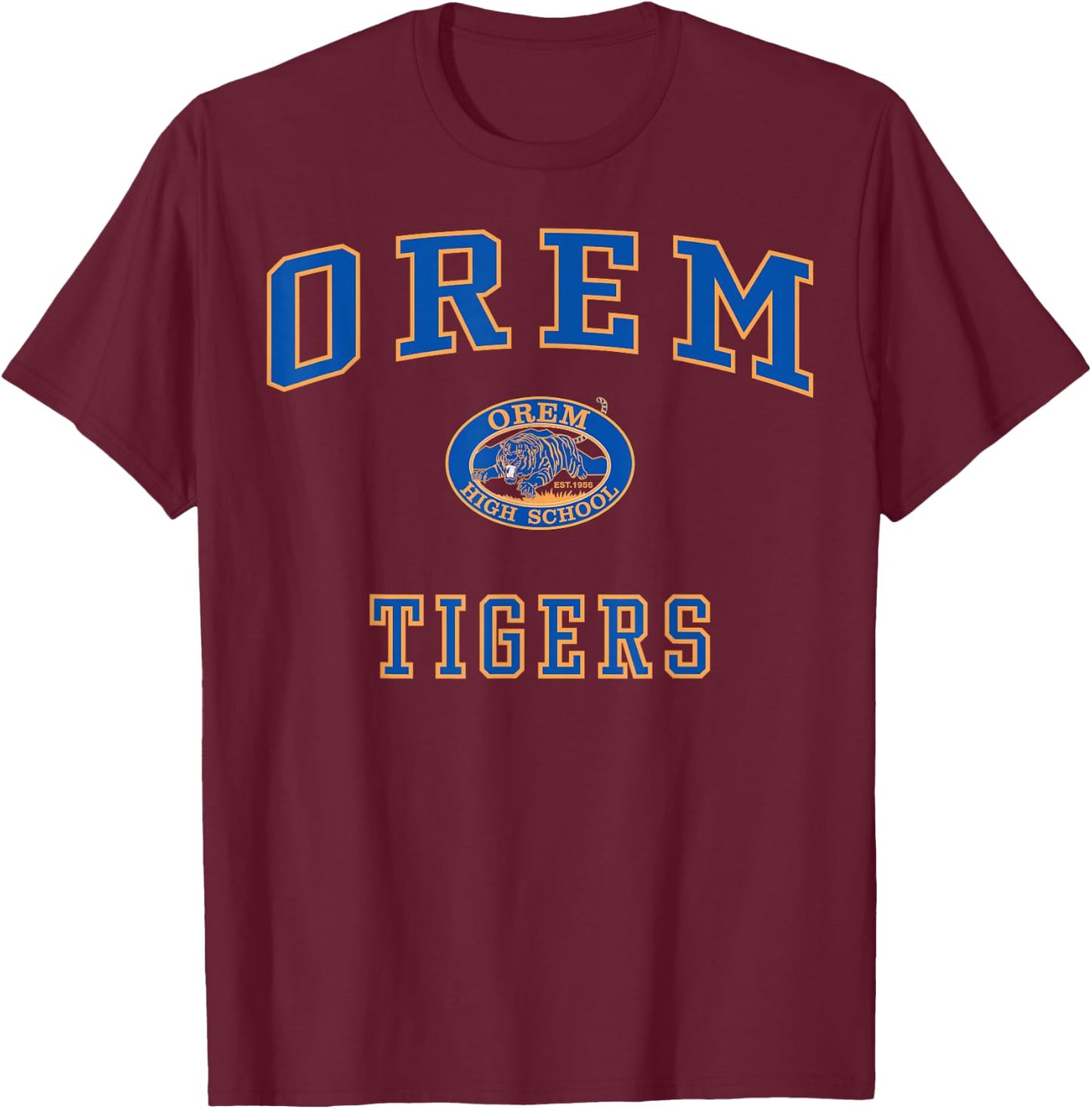 Orem High School Tigers C1 T-Shirt - T-Shirt | Maroon