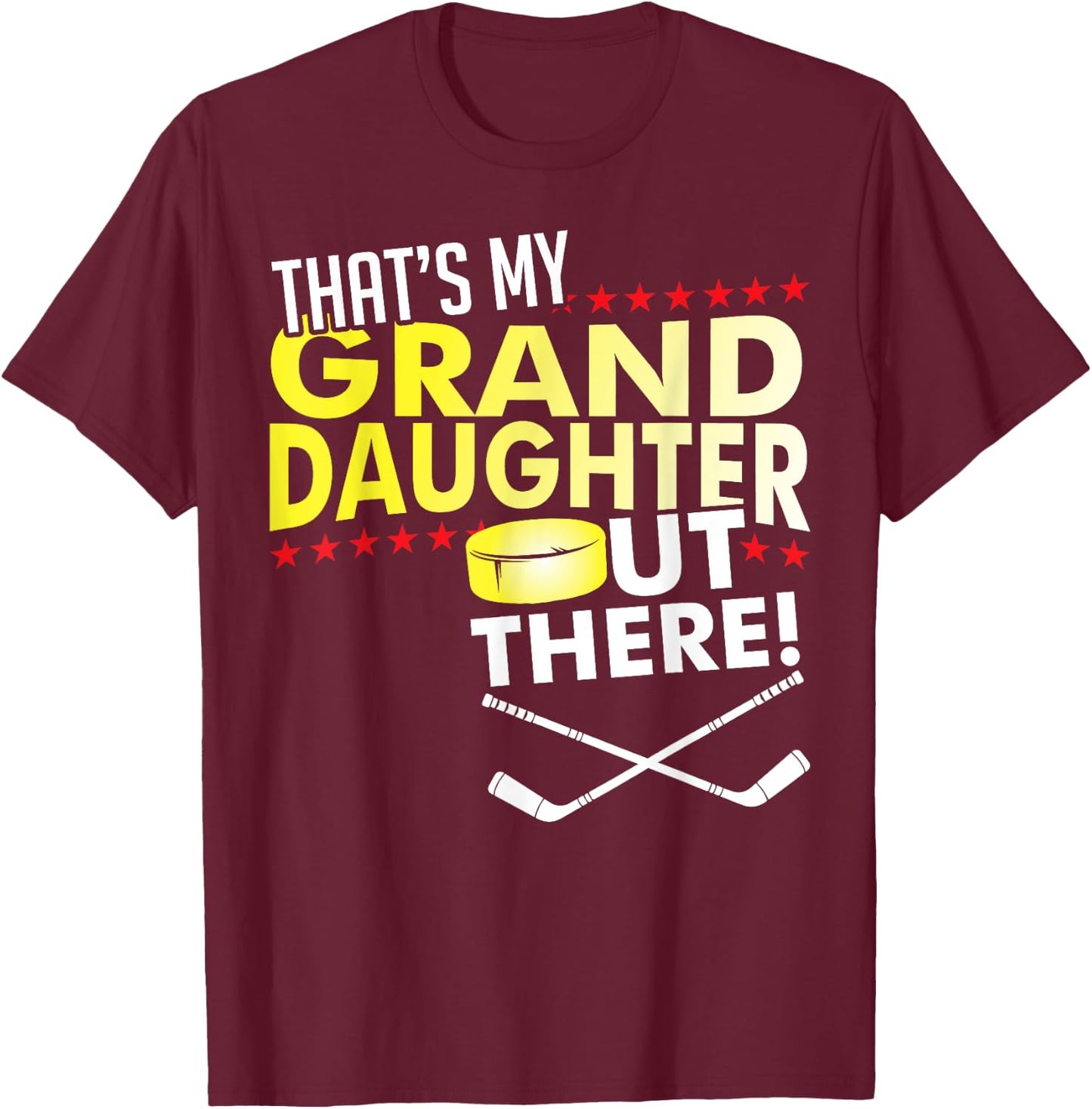 Meine Enkelin - Ice Hockey-Grandpa & Oma T-Shirt - T-Shirt | Maroon