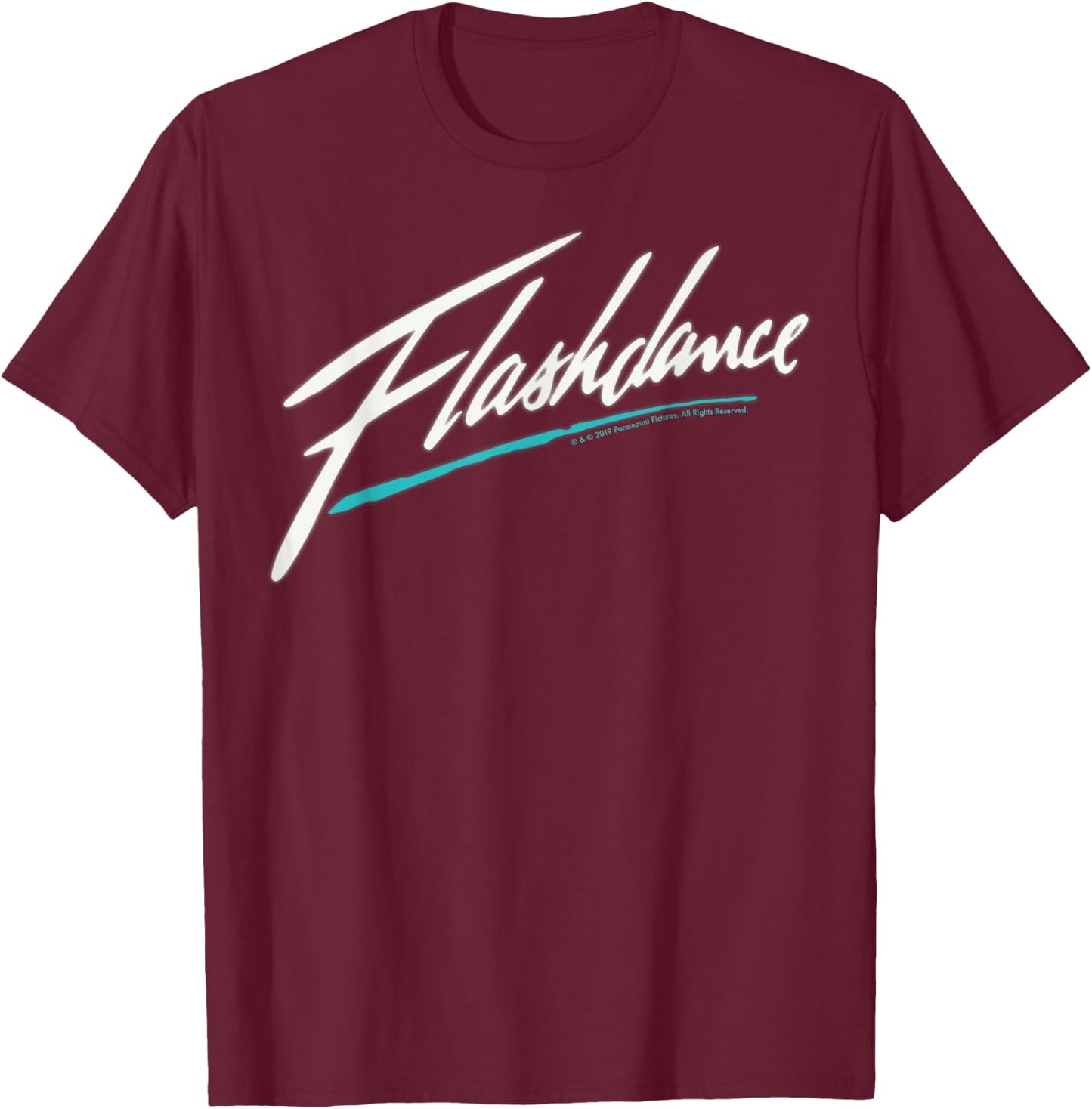Flashdance Simple Title Logo T-Shirt - T-Shirt | Maroon