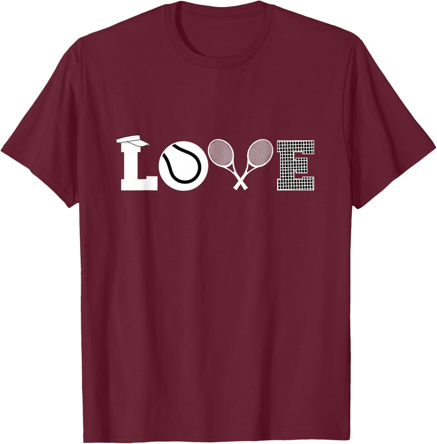 Tennis Love - Tennis Fan Tennis Player Gift Tennis Lover T-Shirt - T-Shirt | Maroon