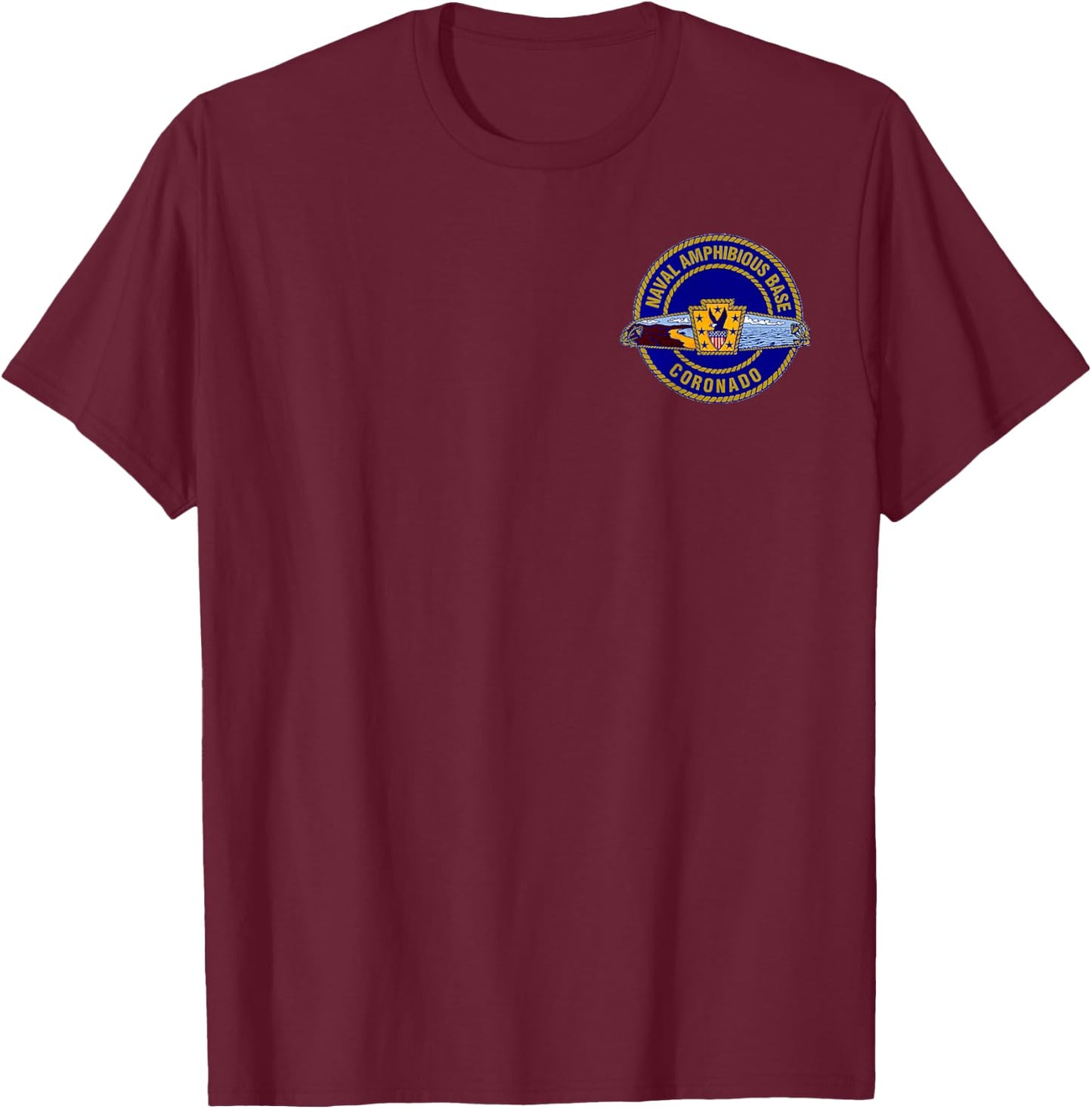Naval Amphibious Base Coronado NAB Special Warfare T-Shirt - T-Shirt | Maroon
