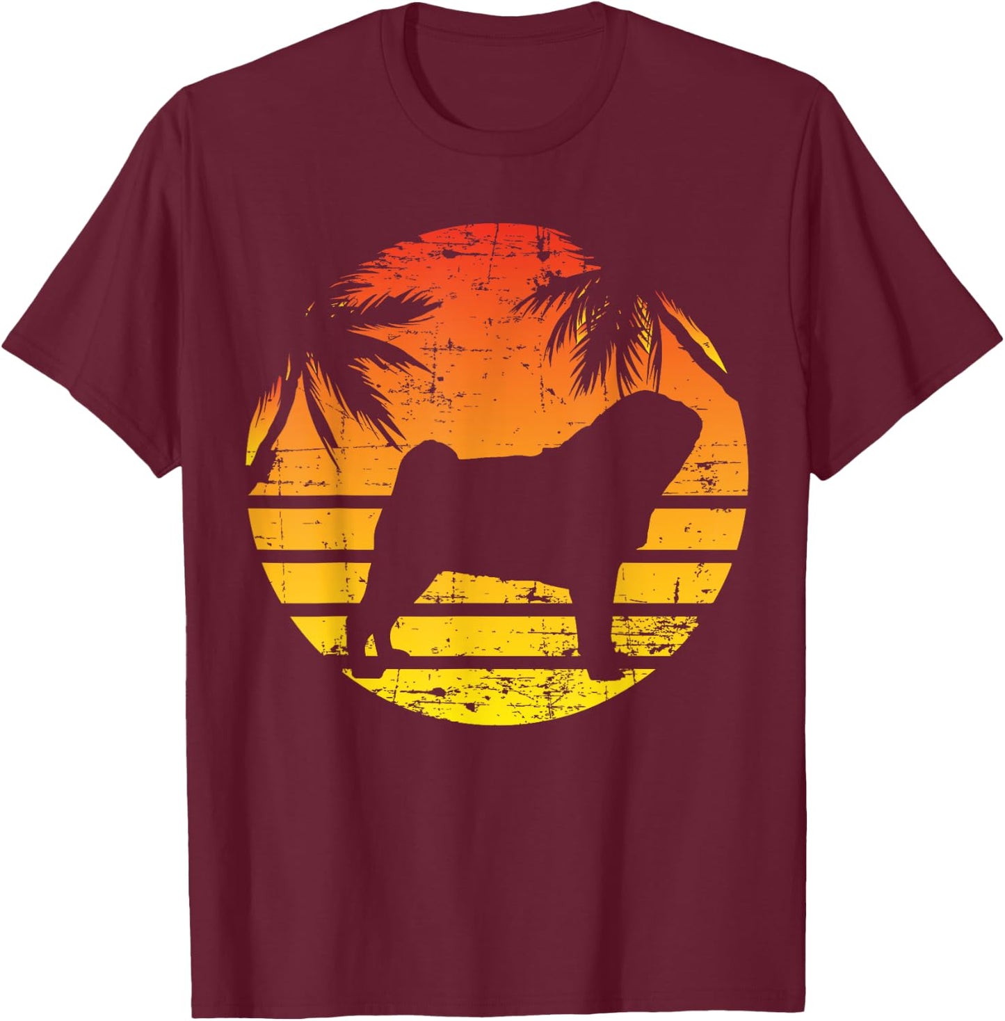 Pug Puggie-Dog Women Kids T-Shirt - T-Shirt | Maroon