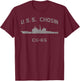 USS Chosin CG-65 Waterline Profile T-Shirt - T-Shirt | Maroon