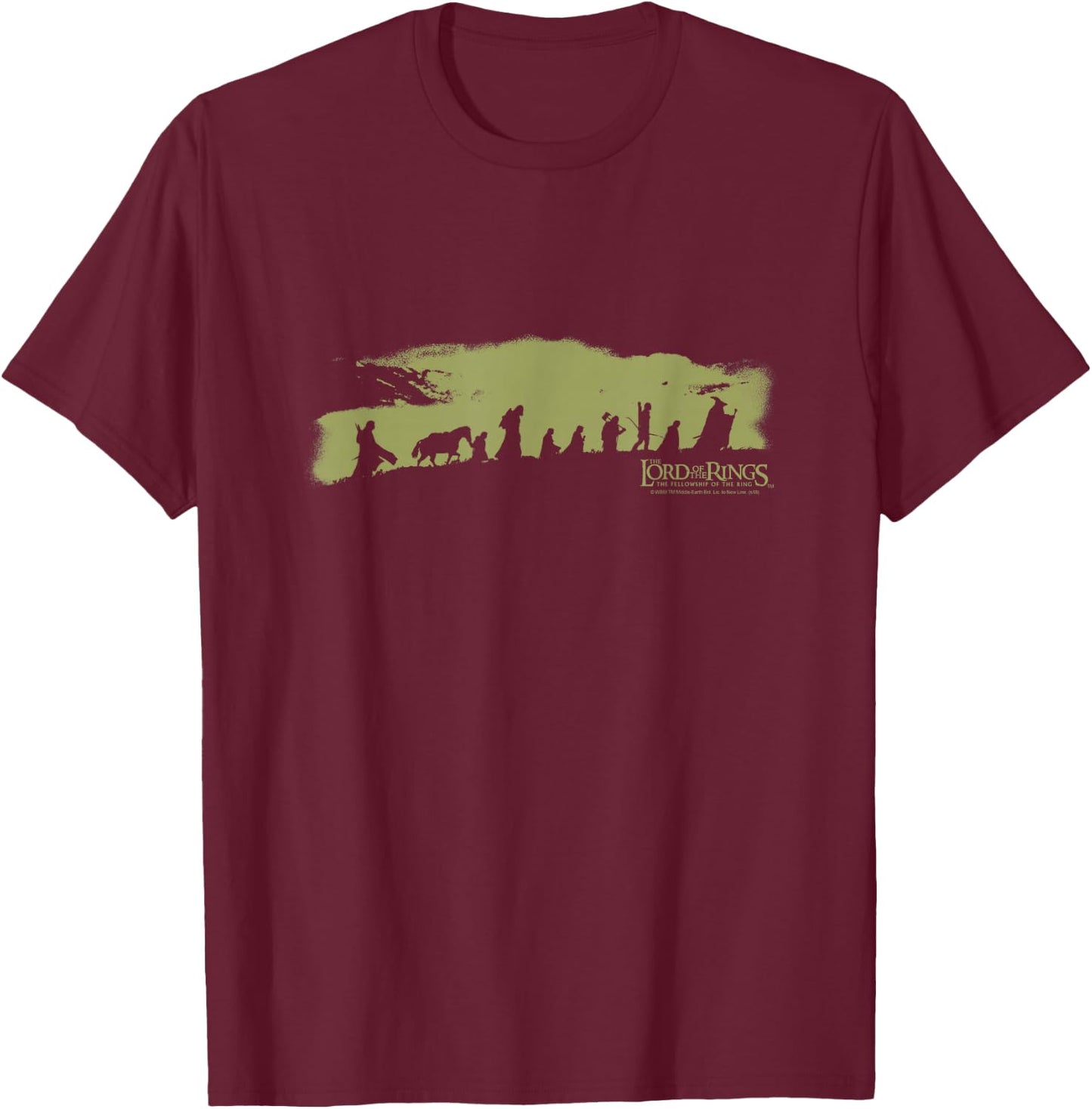 Lord of the Rings The Fellowship T-Shirt - T-Shirt | Maroon