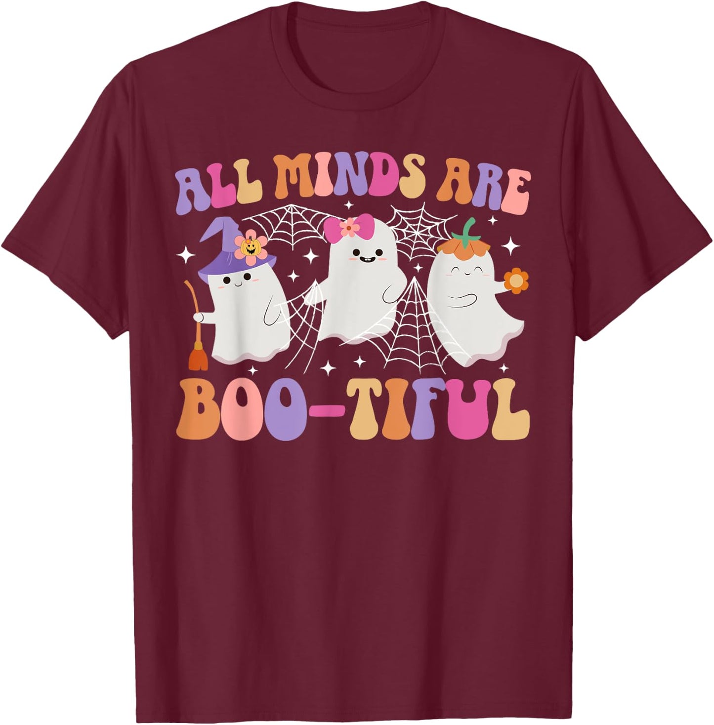 Spooky SPED Teacher Halloween Special Education Teacher T-Shirt - T-Shirt | Maroon