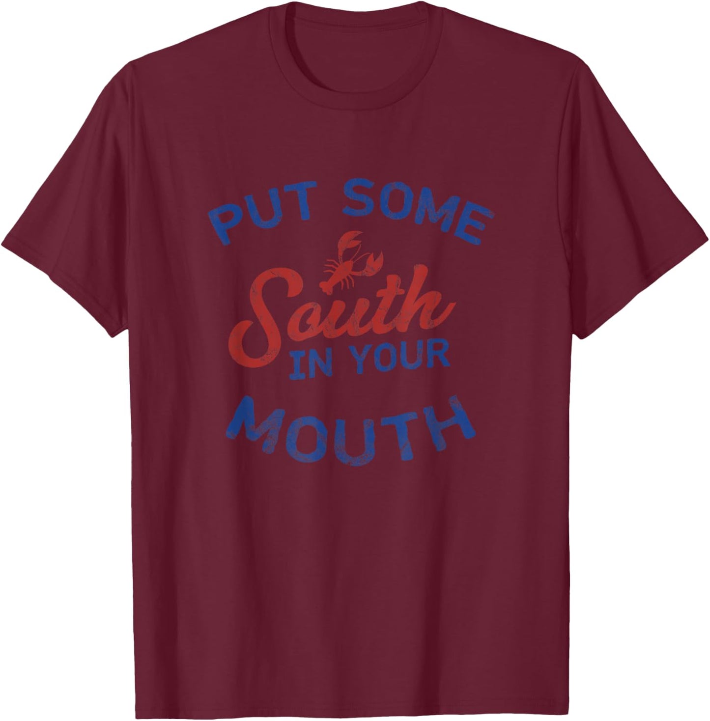 Crawfish Funny Southern Mardi Gras Cajun Gift Shirt T-Shirt - T-Shirt | Maroon