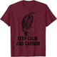 Funny Design Keep Calm and Vultures Condor Buzzard T-Shirt - T-Shirt | Maroon