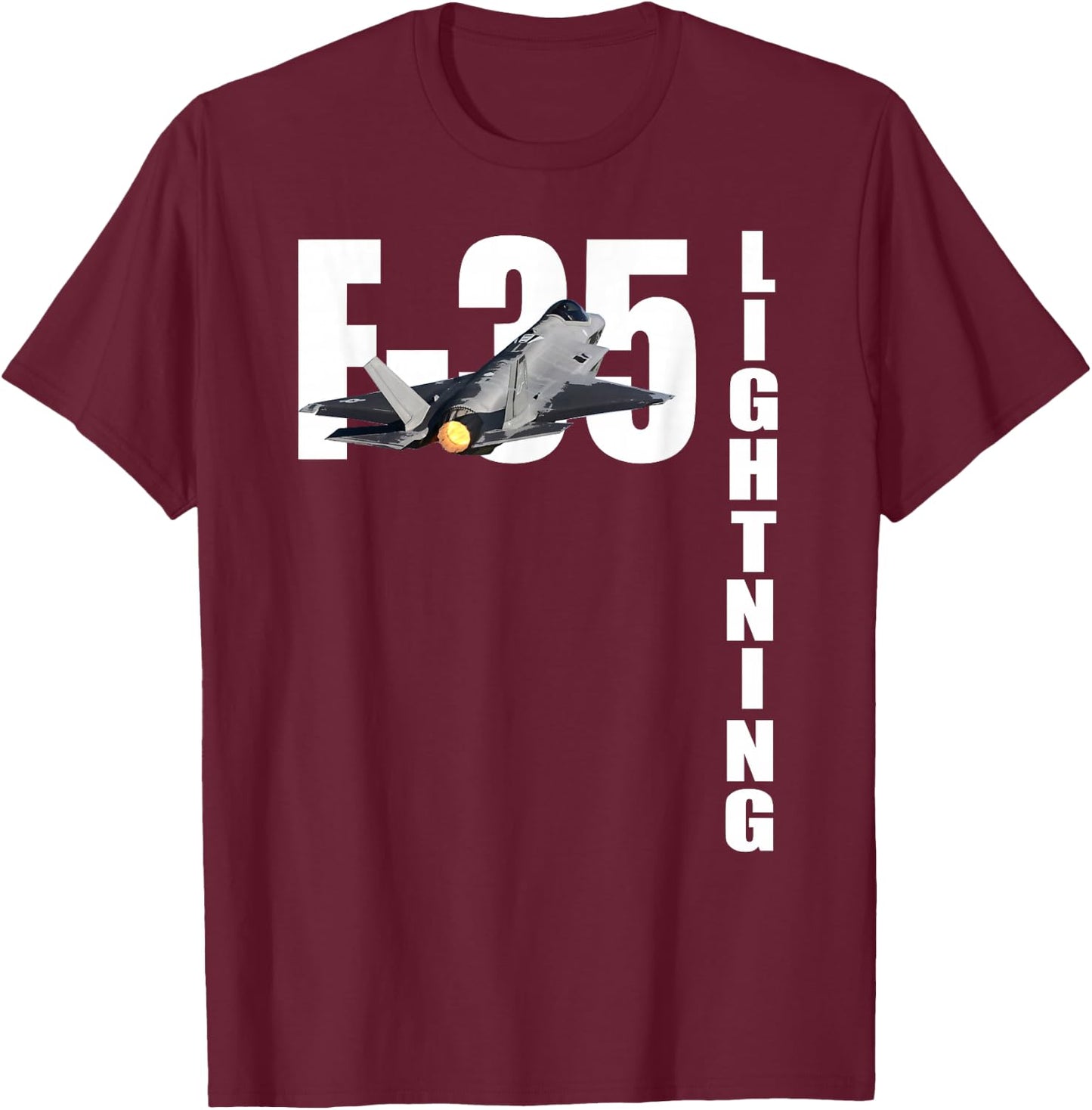 F-35 Lightning 2 F35 Fighter Plane T-Shirt - T-Shirt | Maroon
