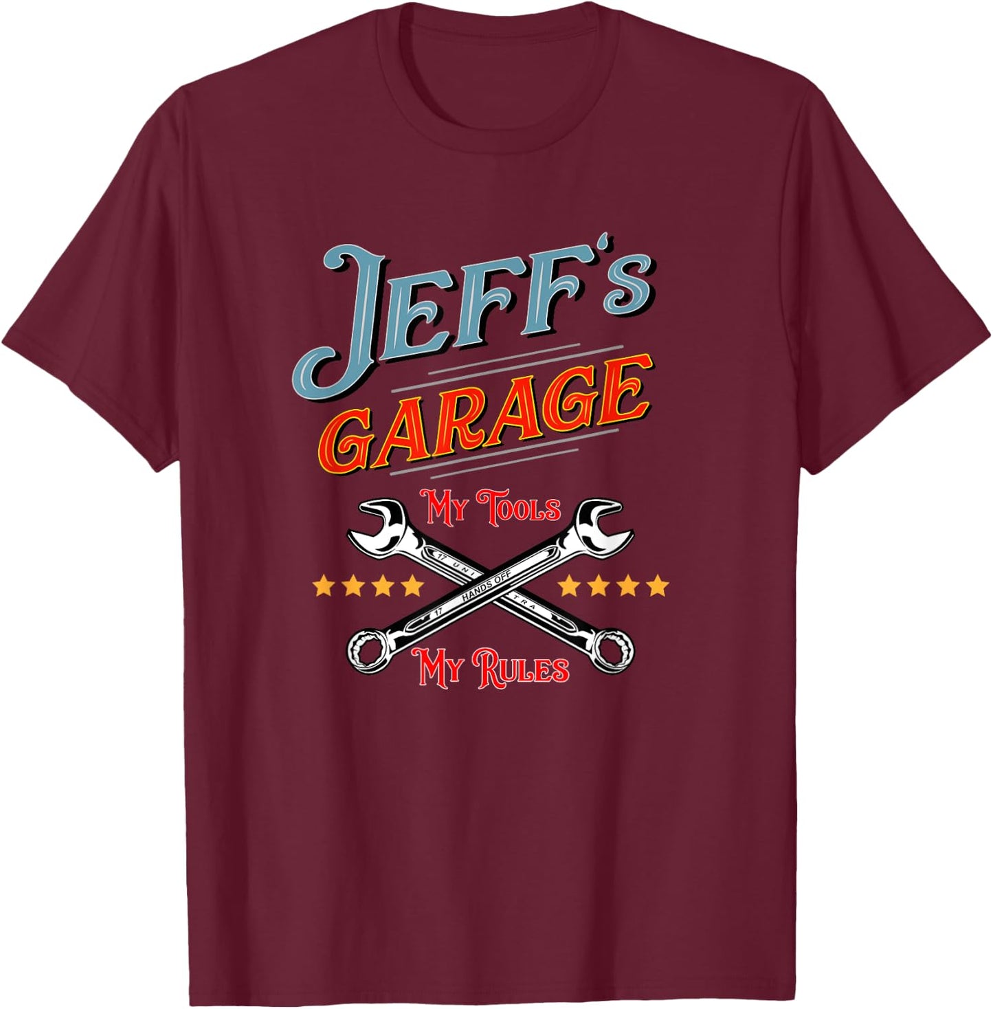 Jeff's Garage Funny Design boys T-Shirt - T-Shirt | Maroon