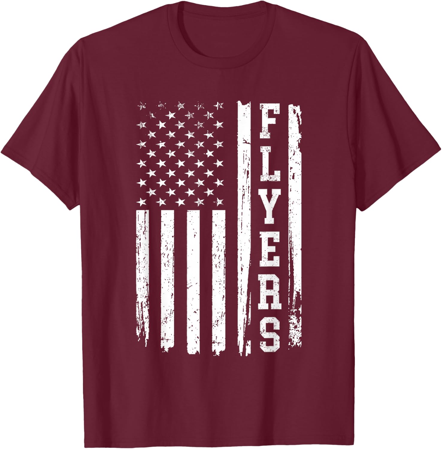 Flyers US Flag Vintage Gift Women Boys Girls Kids T-Shirt - T-Shirt | Maroon