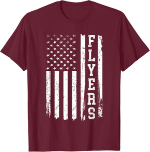 Flyers US Flag Vintage Gift Women Boys Girls Kids T-Shirt - T-Shirt | Maroon