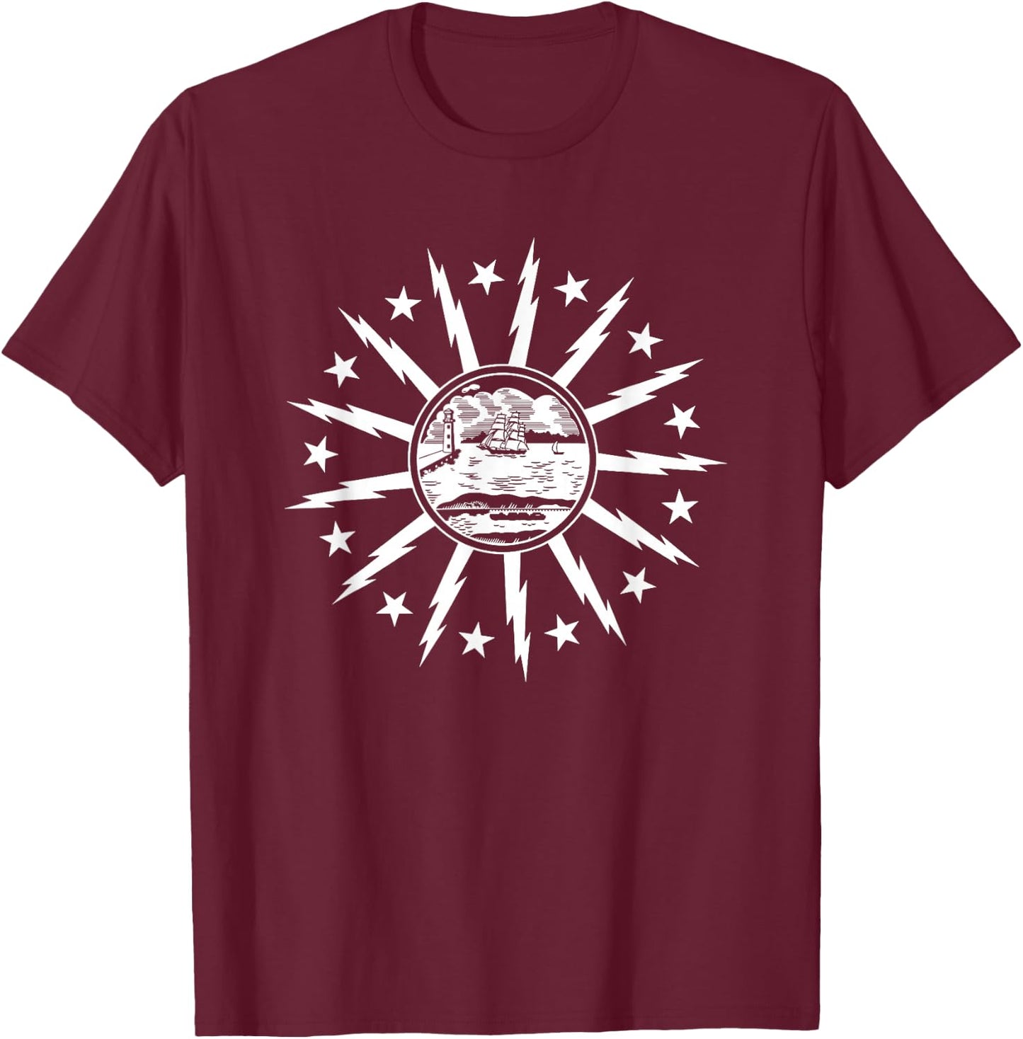 Buffalo New York City Flag Shirt T-Shirt - T-Shirt | Maroon