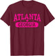 Vintage I Love ATLANTA Skyline GEORGIA T-Shirt - T-Shirt | Maroon
