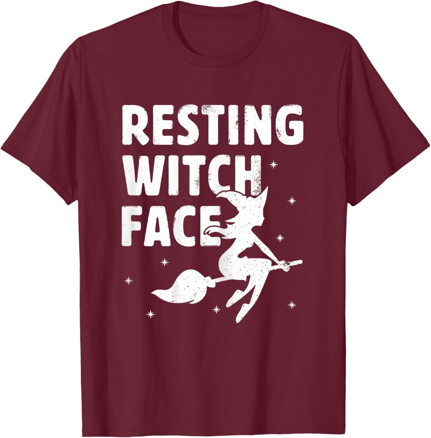 Resting Witch Face Shirt - Witches Halloween Costume Gift T-Shirt - T-Shirt | Maroon