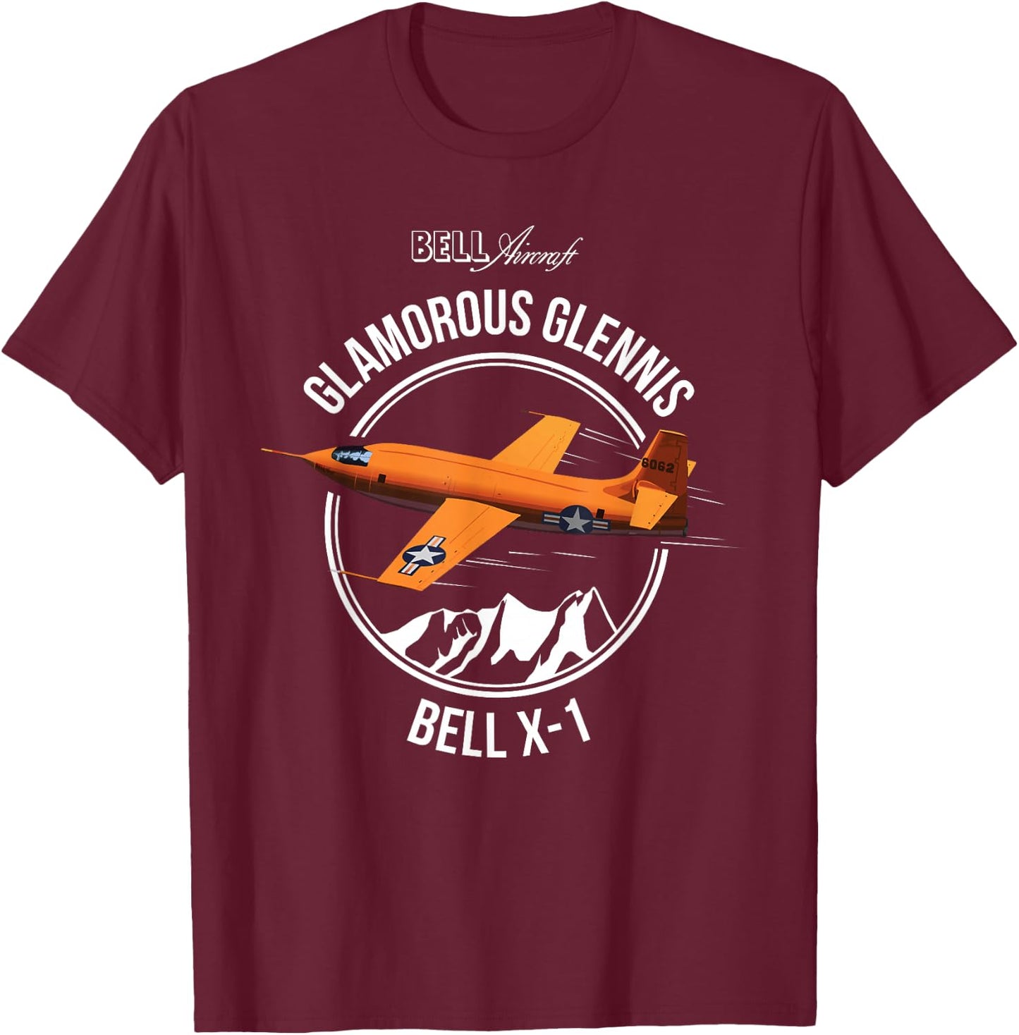Bell X-1 Supersonic Aircraft Sound Barrier Anniversary Shirt T-Shirt - T-Shirt | Maroon