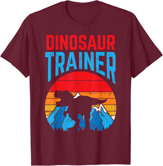 Dinosaur Trainer T-Rex Funny Easy Halloween Costume Boys T-Shirt - T-Shirt | Maroon