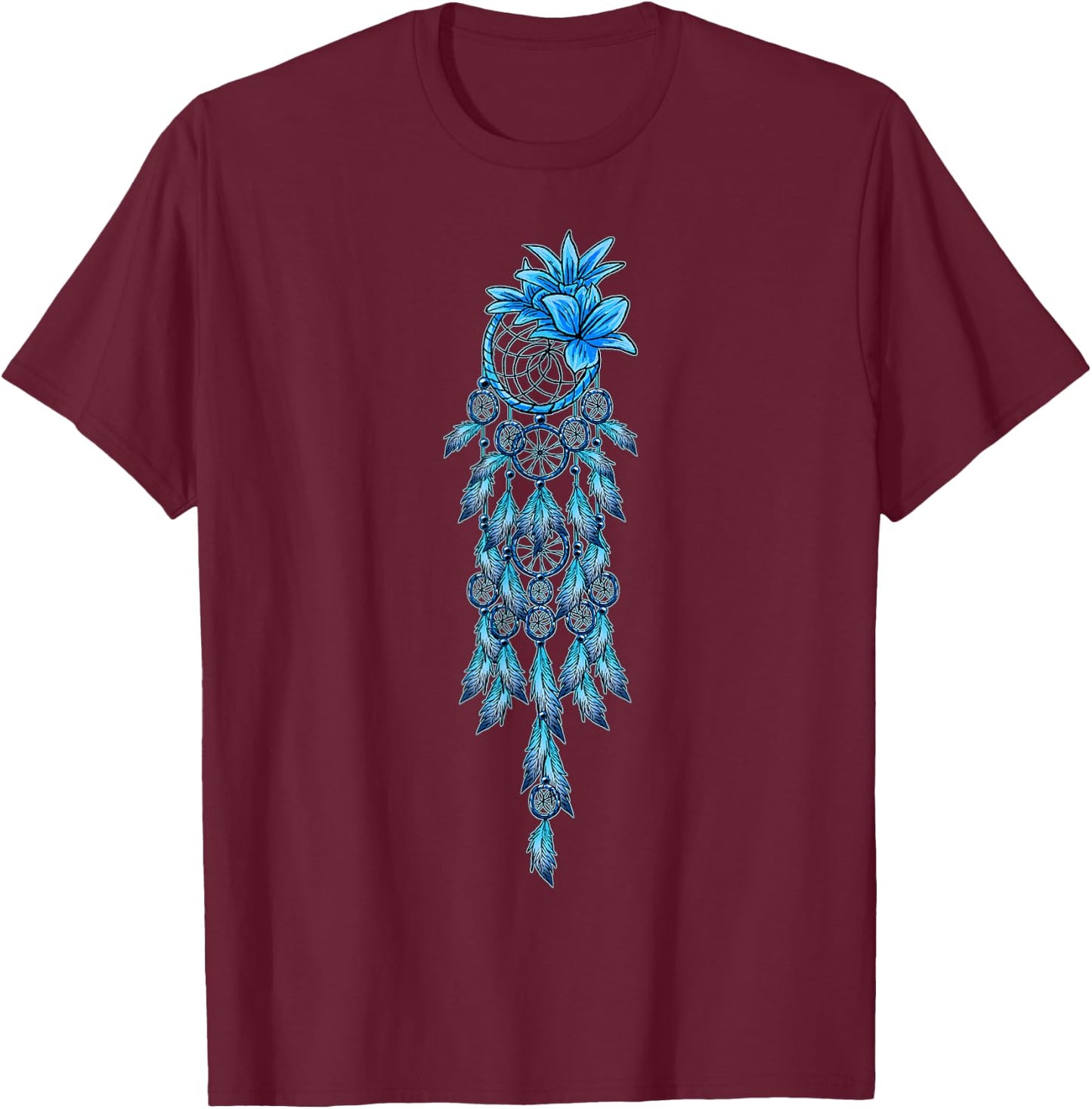 Natives American & Gifts Dream Catcher Indian American | Dreamcatcher T-Shirt - T-Shirt | Maroon