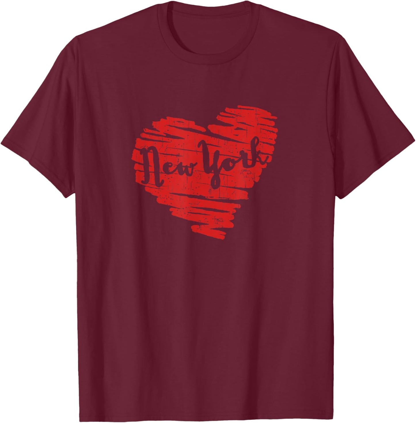 I Love New York Heart NY T-Shirt - T-Shirt | Maroon