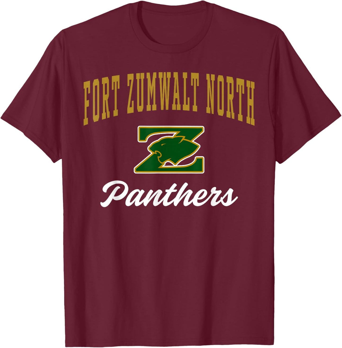 Fort Zumwalt North High School Panthers C3 T-Shirt - T-Shirt | Maroon