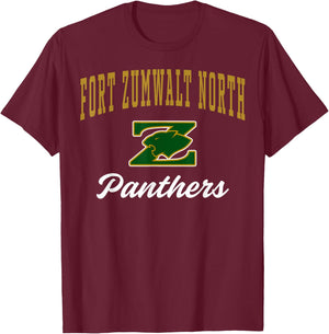 Fort Zumwalt North High School Panthers C3 T-Shirt - T-Shirt | Maroon