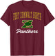 Fort Zumwalt North High School Panthers C3 T-Shirt - T-Shirt | Maroon