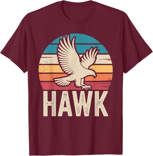 Falconry Art Women Kids Hawk Bird Lover Falconer T-Shirt - T-Shirt | Maroon