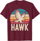 Falconry Art Women Kids Hawk Bird Lover Falconer T-Shirt - T-Shirt | Maroon