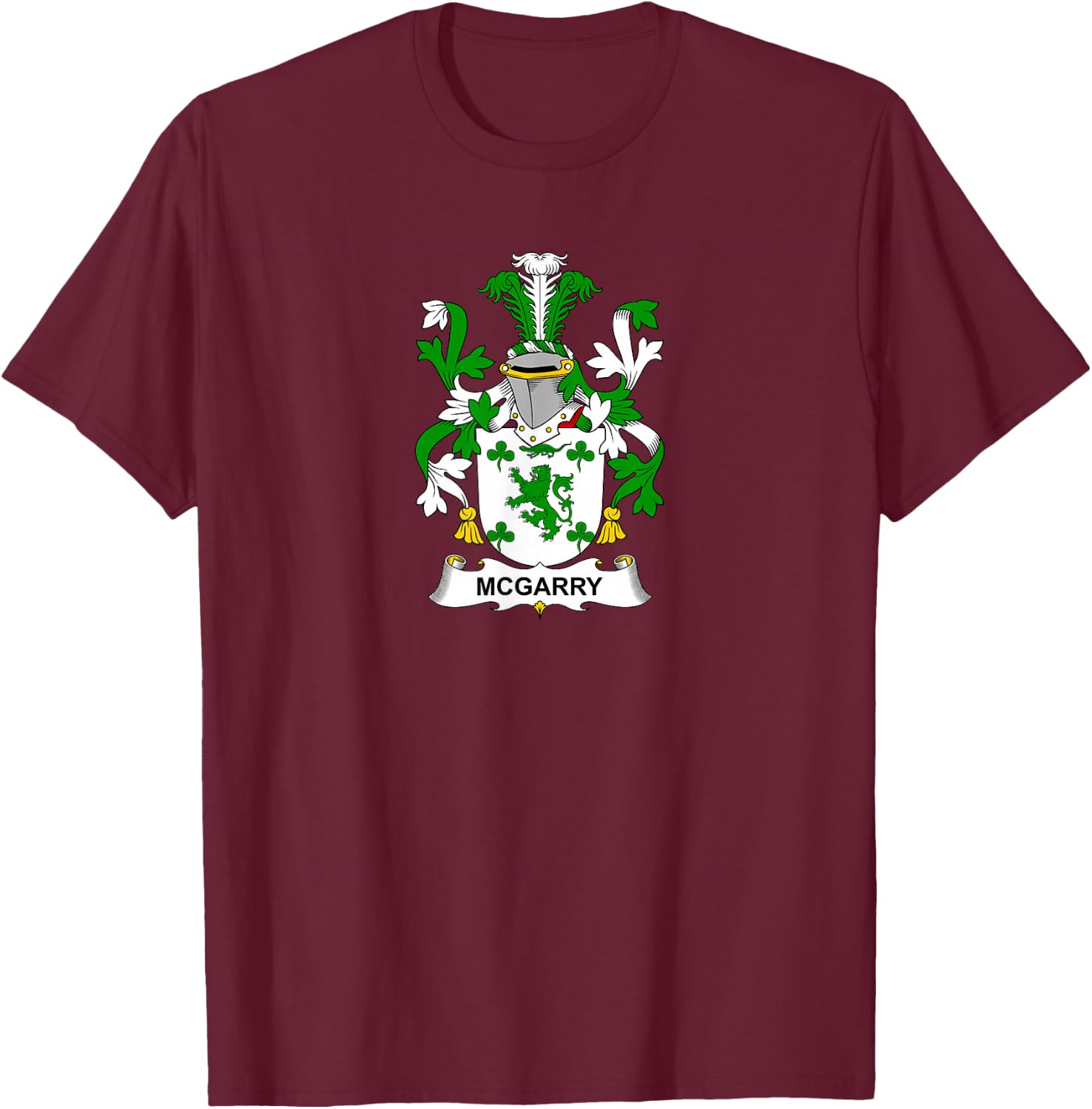 McGarry Coat of Arms - Family Crest T-Shirt - T-Shirt | Maroon