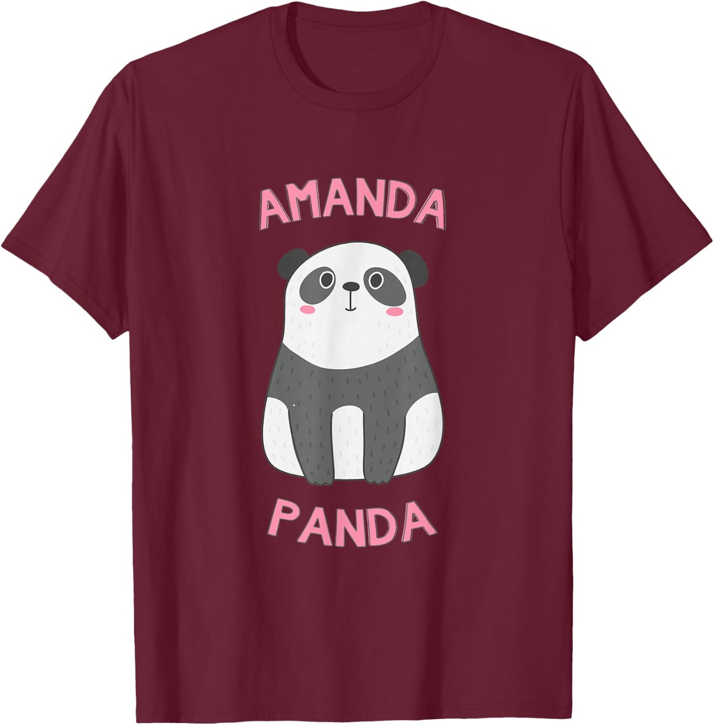 Amanda Panda Bear T-Shirt - T-Shirt | Maroon