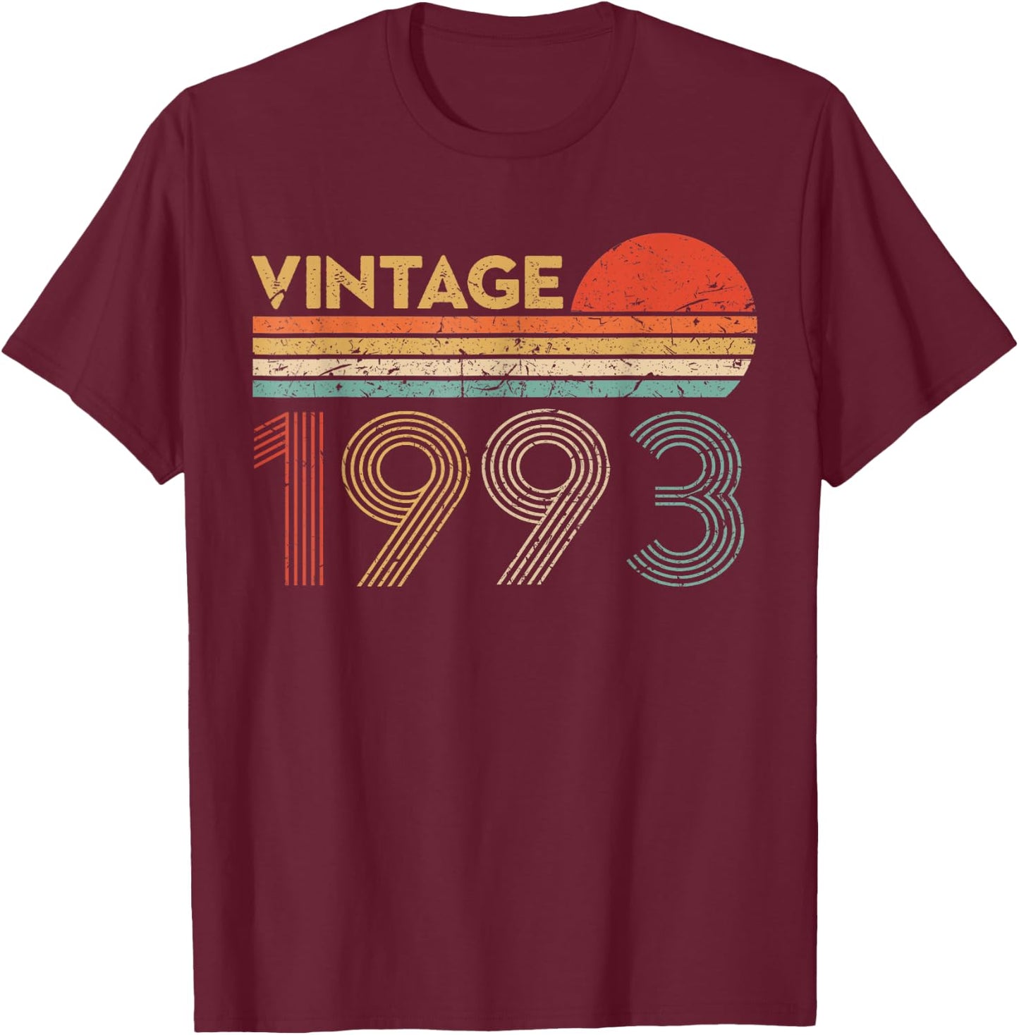 30 Year Old Birthday Vintage Classic Born In 1993 T-Shirt - T-Shirt | Maroon