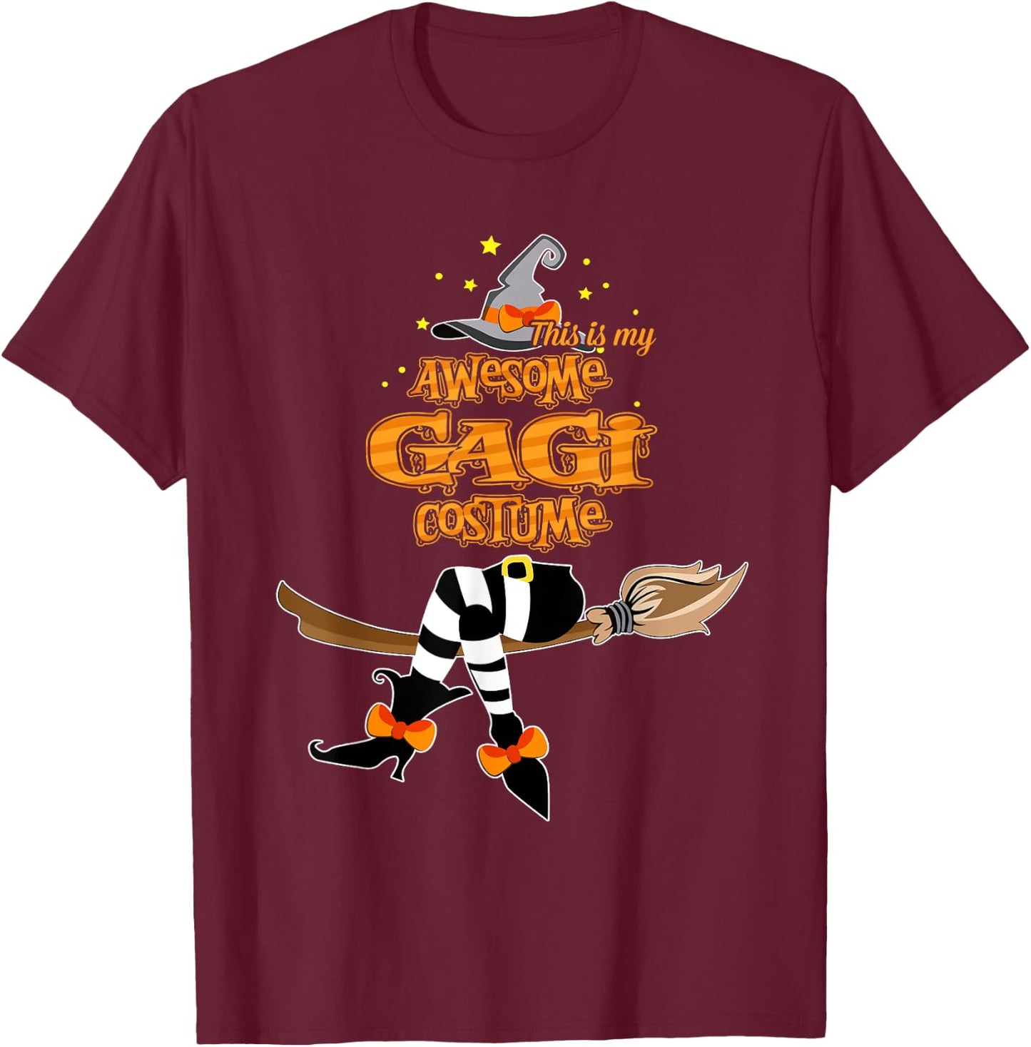 This is my awesome Gagi costume - Grandma gift T-Shirt - T-Shirt | Maroon