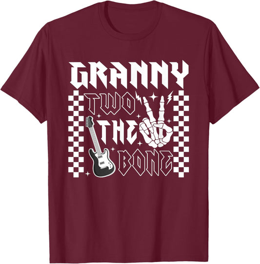 Granny of The Bad Two the Bone Birthday 2 Years Old T-Shirt - T-Shirt | Maroon