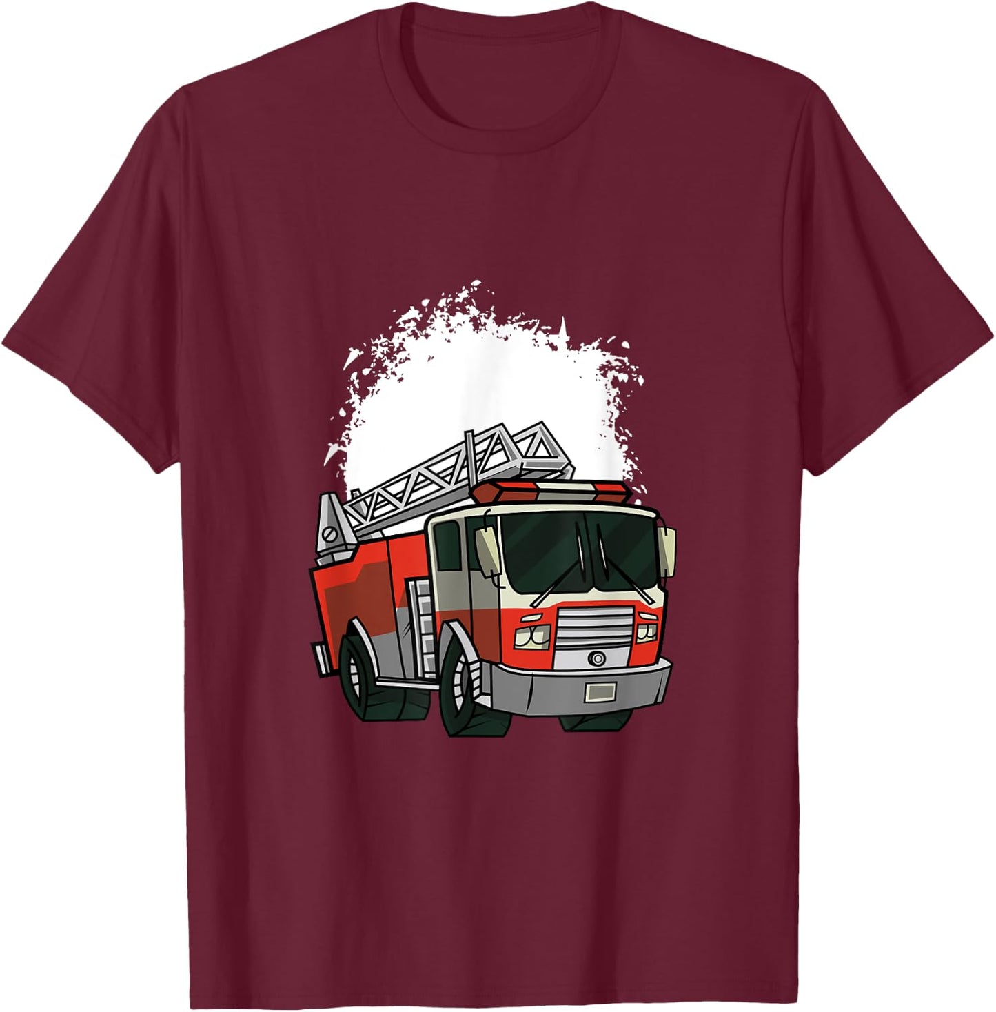 First Responder Fireman Truck Men Women Kids T-Shirt - T-Shirt | Maroon