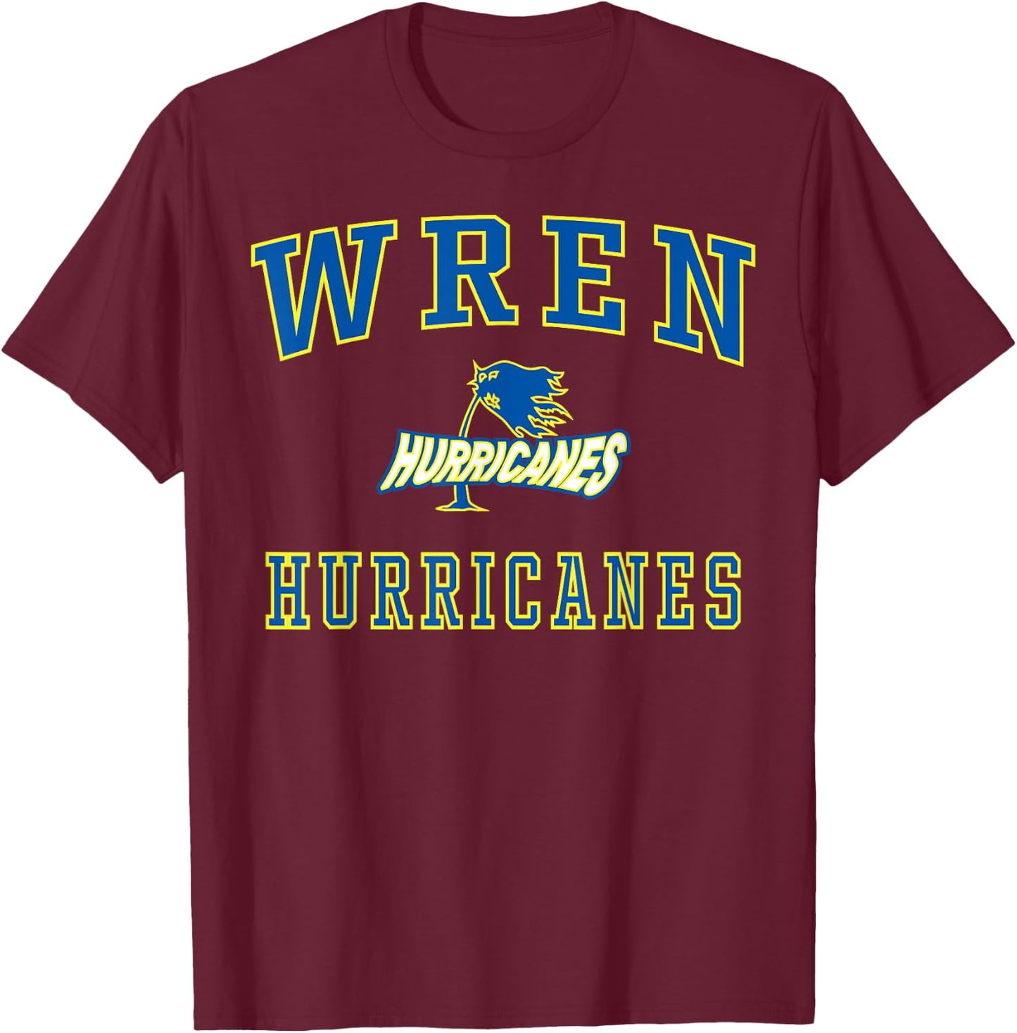 Wren High School Hurricanes C1 T-Shirt - T-Shirt | Maroon