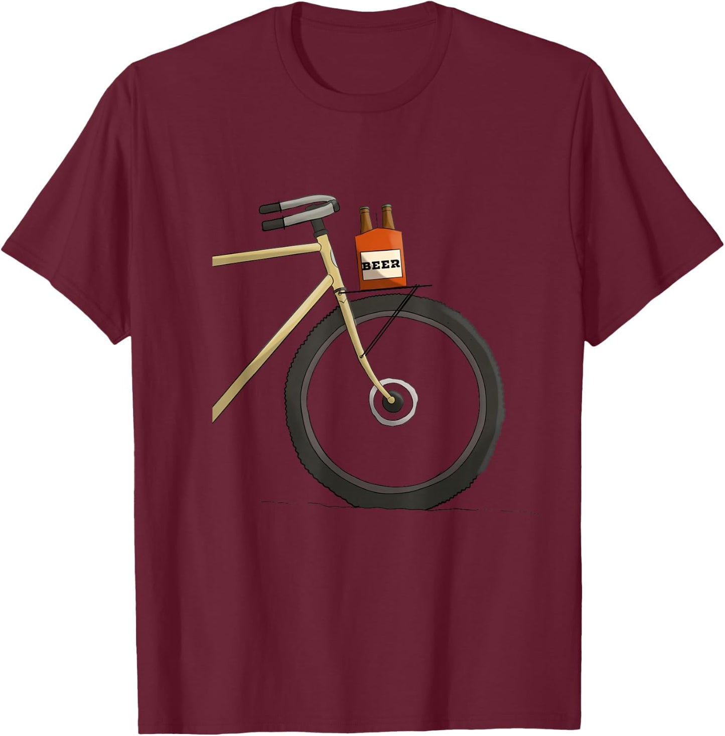 Beer bikepacking - Bike and Beer T-Shirt - T-Shirt | Maroon