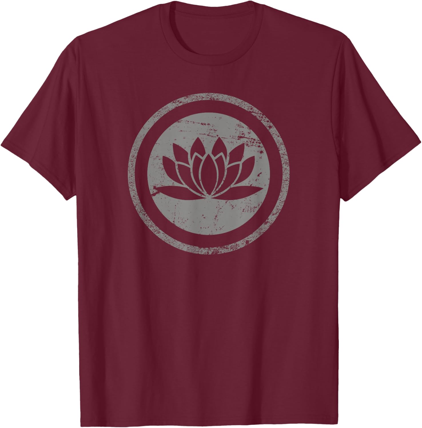 Vintage Lotus Shirt, Buddhist Shirt & Women T-Shirt - T-Shirt | Maroon