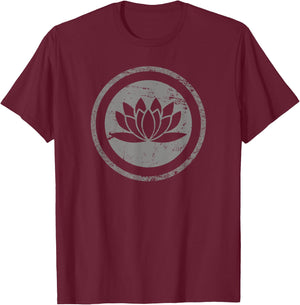 Vintage Lotus Shirt, Buddhist Shirt & Women T-Shirt - T-Shirt | Maroon