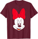 Disney Minnie Mouse Big Face T-Shirt - T-Shirt | Maroon