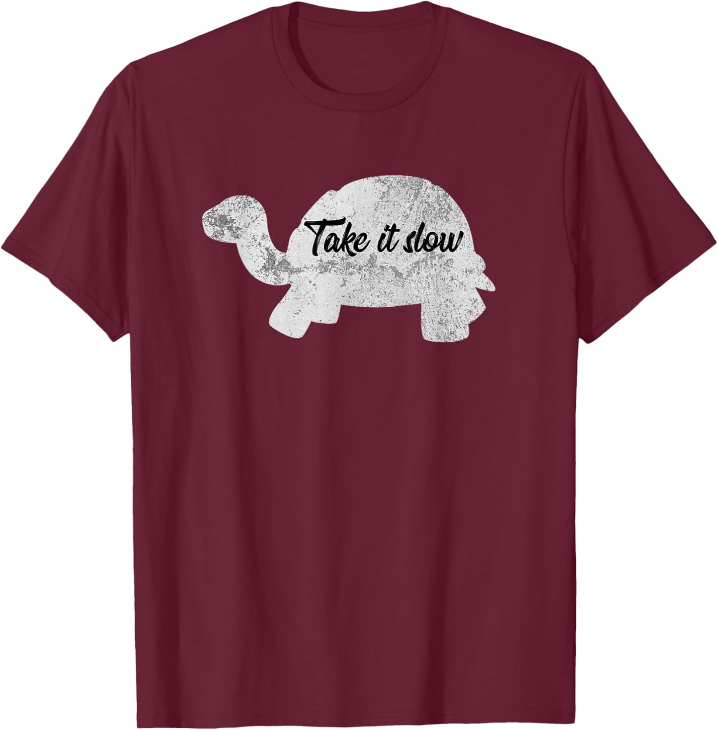 Turtle Take it Slow T-Shirt - T-Shirt | Maroon